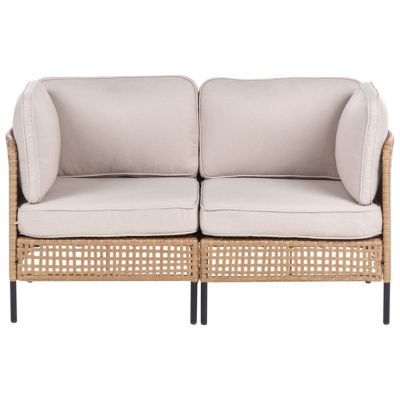 Canapé de jardin avec table 2 places OMEGANA Beige clair