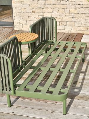 Canapé de jardin BARLIA en aluminium - OLIVE