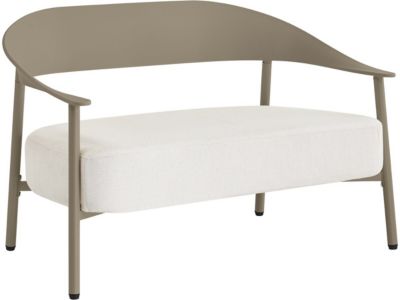 Canapé de jardin en plastique et en métal "Céora"  2 places  Taupe