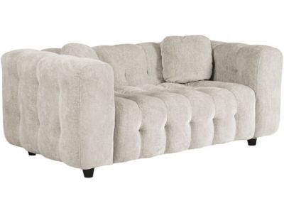 Canapé droit en tissu chenille "Vendome"  2 places  Beige