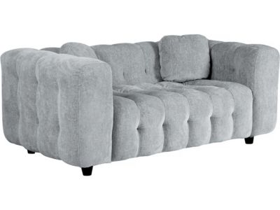 Canapé droit en tissu chenille "Vendome"  2 places  Gris