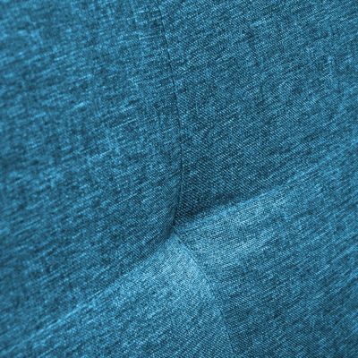 Canapé droit scandinave 3 places convertible LARS en tissu bleu canard