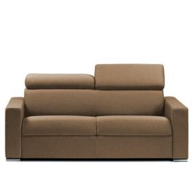 Canapé EXPRESS SIDNEY DELUXE couchage 140cm matelas 16cm microfibre antara plus taupe ITALIAN SPIRIT