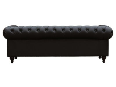 Canapé fixe Chesterfield "Aliza"  204 x 80 x 58 cm  3 places  Marron