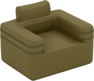 Canapé Gonflable 1 Place en Tissu Oxford 103x83x78 CM, Fauteuil Gonflable Portable avec Pompe à Air Intégrée