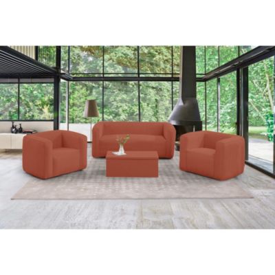 Canapé gonflable 2-3 places Terracotta - Intérieur et extérieur - Couleur Terracotta