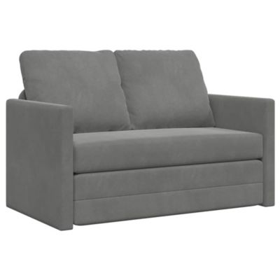Canapé-lit 2 en 1 gris foncé 122x204x55 cm velours vidaXL