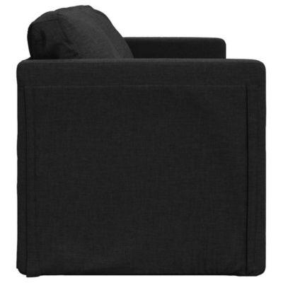 Canapé-lit 2 Places VidaXL En Tissu Noir - 124x71x78 Cm, Convertible Et Confortable