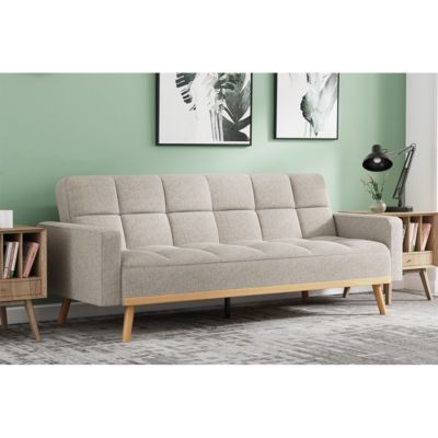 Canapé lit 3 places convertible beige collection ADONA