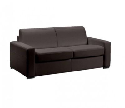 Canapé lit 3 places MASTER convertible EXPRESS 140 cm polyuréthane Marron  MATELAS 18 CM INCLUS ITALIAN SPIRIT