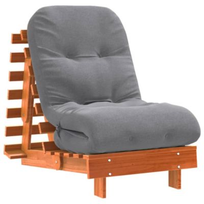 Canapé-lit futon avec matelas 60x206x11 cm bois massif de pin vidaXL