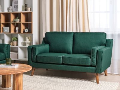 Canapé LOKKA Tissu Vert foncé 2 places