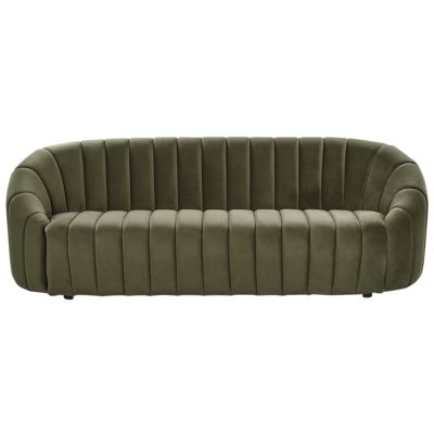 Canapé-lit Velours Vert Foncé Avec Accoudoirs - Neuf