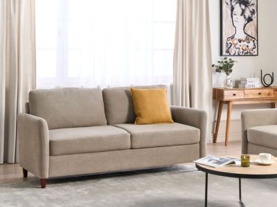 Canapé MARE Tissu Taupe avec rangement 3 places