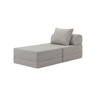 Canapé  Modulable 1 Place + Puff   Lisse   Gris Glacé  Hauteur 68 cm  Skoffa