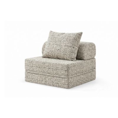Canapé  Modulable 1 Place   Tweed  Gris  Hauteur 68 cm  Skoffa