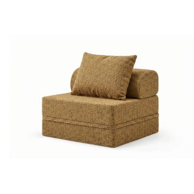 Canapé  Modulable 1 Place   Tweed  Moutarde  Hauteur 68 cm  Skoffa