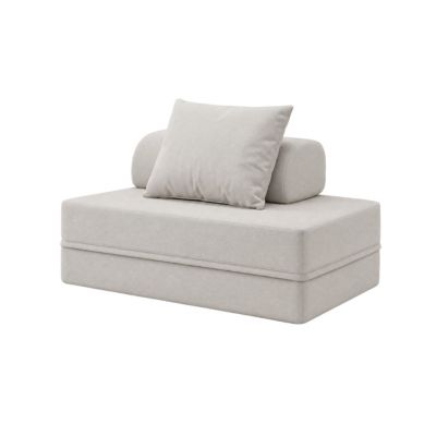 Canapé  Modulable 2 Places   Lisse   Gris Glacé  Hauteur 68 cm  Skoffa