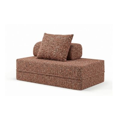 Canapé  Modulable 2 Places  Tweed  Terre Cuite  Hauteur 68 cm  Skoffa