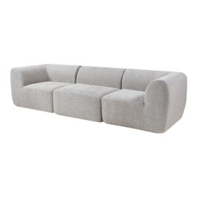 Canapé modulable 3 places Hurvas gris en.casa