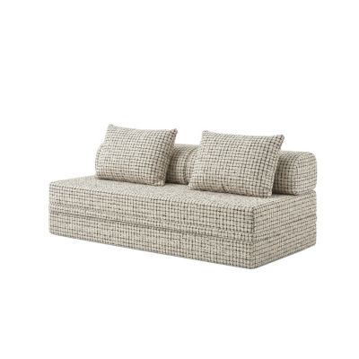 Canapé  Modulable 3 Places    Tweed  Gris  Hauteur 68 cm  Skoffa
