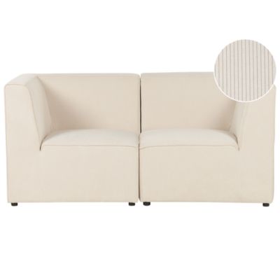 Canapé modulable LEMVIG Velours côtelé Beige clair 2 places