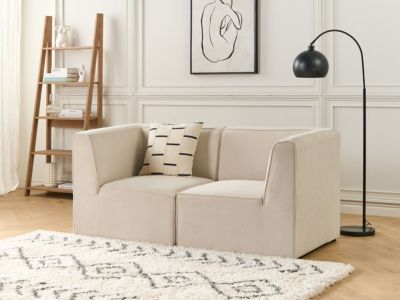 Canapé modulable LEMVIG Velours côtelé Beige clair 2 places