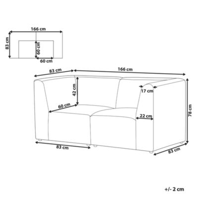 Canapé modulable LEMVIG Velours côtelé Beige clair 2 places