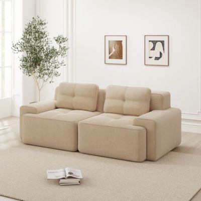Canapé modulaire sans os,Beige,moderne,confortable