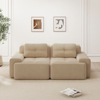 Canapé modulaire sans os,Beige,moderne,confortable