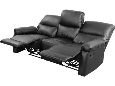 Canapé relax "Lincoln"  197 x 89 x 103 cm  3 places  Gris