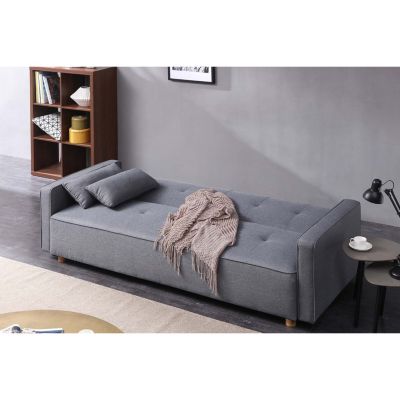 Canapé scandinave convertible 3 places en tissu gris COPENHAGUE