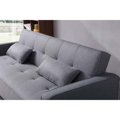 Canapé scandinave convertible 3 places en tissu gris COPENHAGUE