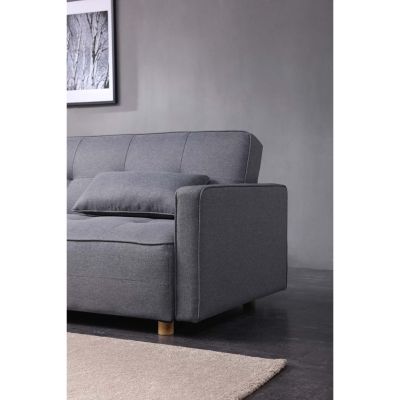 Canapé scandinave convertible 3 places en tissu gris COPENHAGUE