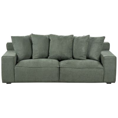 Canapé VISKAN Tissu chenille Vert foncé 3 places