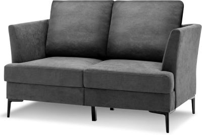 Canape 2 Places 141x80x72cm avec Coussins Amovibles Accoudoirs Ergonomiques Pieds Antirouille Sureleves Charge 340 kg