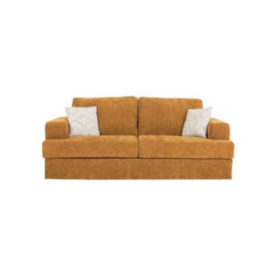 Canape convertible express 3 places Dunlopillo IGOR 15 cm ocre