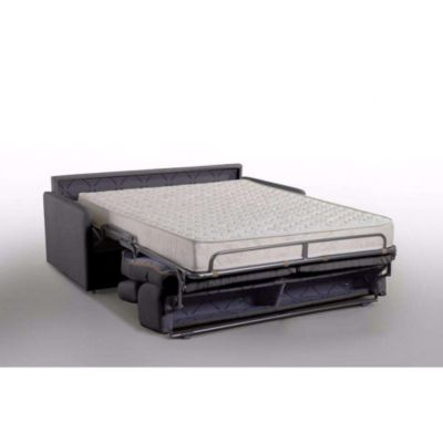 Canape droit INSIDE 75 3 places en simili-cuir gris 95 x 158 x 45 cm