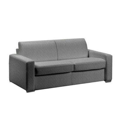 Canape droit INSIDE 75 4 places en simili-cuir gris 95 x 215 x 45 cm