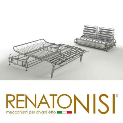 Canape droit INSIDE 75 4 places en simili-cuir marron 160 x 215 x 45 cm