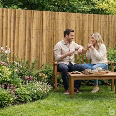Canisse bambou fendu Largeur 5 m hauteur 1,95 m