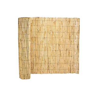 Canisse en bambou, clôture de jardin, brise vue, couverture de protection contre le vent et le soleil - P 120 x  L 500 cm