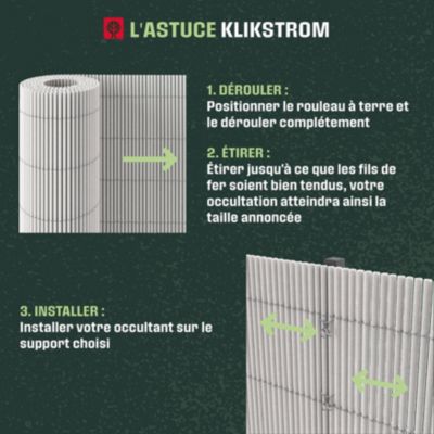 Canisse LOP PVC blanc L.3 m x H1 m en Composite