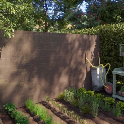 Canisse LOP PVC brun L.3 m x H.1,8 m