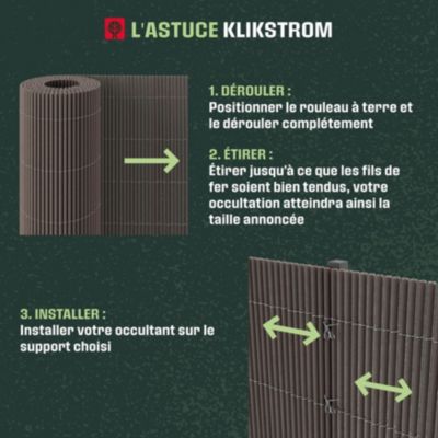 Canisse LOP PVC gris L.3 m x H.1,8 m