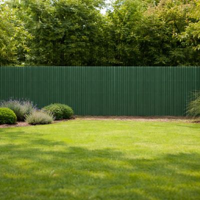 Canisse PVC occultant simple face 1,5x3m vert - Kit fixation inclus