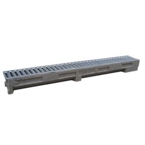 Caniveau béton polyester avec grille galva 12,5 x 100 cm
