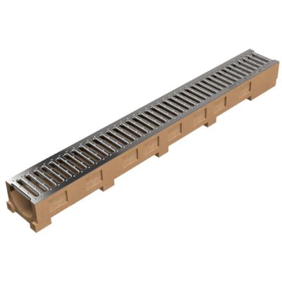 Caniveau béton polymère avec grille galva A15 12,2 x 100 cm