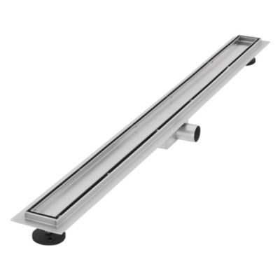 Caniveau de Douche 100cm 2en1 à Carreler, Argent, Acier Inoxydable