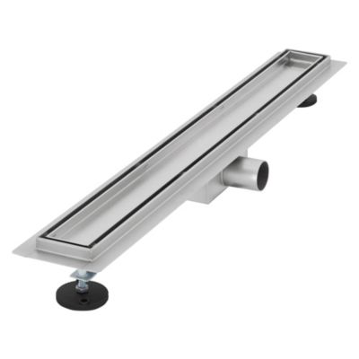 Caniveau de Douche 70 cm 2en1 à Carreler, Argent, Acier Inoxydable